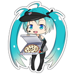 Dominos Miku Vinyl Sticker